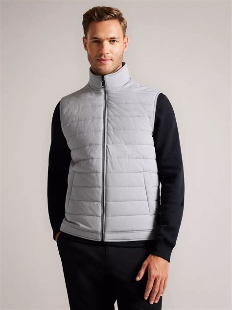 Light grey nylon gilet .